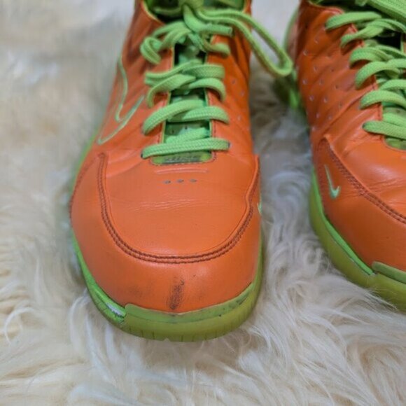 RARE Customer Green and Orange Nike Air Zoom Hurache 2k4 Men Size 9.5 Sneakers - Picture 2 of 14